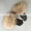 Genuine leather gloves lady winter gloves with fluffy raccoon fur fashion gloves
