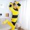 Bee Cartoon Flannel Conjoined Polyester Pajamas
