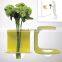 Stand style clear plastic cylinder vases for table