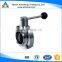 SUS304 SUS316Lsanitary wenlded butterfly valve for food grade