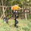 New design Hand-held earth auger folding type auger single wheel ground drill