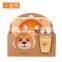 Creative cute cartoon  bamboo fiber children tableware set of five sets of kindergarten baby bowl children's dinner plate