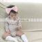 INS spring and autumn girls baby baby lotus leaf lapel dress small cherry cute romper with bow headband