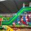 Customized Monkey And Elephant Theme Inflatable Slide Bouncer For Children Play Center