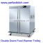 Double Doors 11 Layers Electric Food Warmer Trolley /Hospital Food Warming Trolley with 4 Wheels