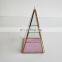 Glass Copper Pyramid Succulent plants geometric terrarium clear flower vase Jewelry Box