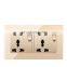 International universal two 5-hole socket rectangular wall socket Switch,Glass Panel