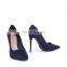 Ladies Silver Metallic Pointed Court High Heels Sandals Use Good Quality and Make Women Shoes High (5cm-8cm) Spike Heels PU PK