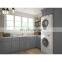 Custom Grey Shaker Bathroom Laundry Room Sink Cabinet With Washing Machine
