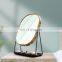 Top sale round shape design makeup vanity mirror high quality beauty desktop makeup mirror bathroom decoration black mirror