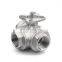 Manufacture DN25 1inch Stainless steel SS304  AC220V  Female Thread 3ways  electric ball valve