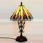 10"W baroque Style rose Glass Table Lamps Tiffany art deco lamp Creative Table Lamps