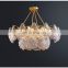 new arrival customized decorations equipment stainless steel leaf quality shell square rectangle luxury glass chandeliers