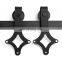Retro Sliding Wood Barn Door Hardware Kit Closet Sliding Track Roller Hangers for Single Door