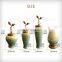 Home Ornament Brass Leaf Green Decorative Ceramic Porcelain Vase
