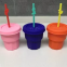 Amazon Best Seller BPA Free elastic Colorful Rubber Silicone Straws For Drinking