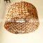 Country style hand-woven Water hyacinth round Pendant lights Lampshade