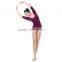Dansgirl Short Sleeve Sexy Lace Open Back Women Ballet and Gymnastics Leotard
