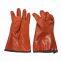 Anti slip oil acid resistant waterproof keep warm winter working blue pvc oil gloves industrial