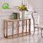 High quantity gold stainless steel console table hotel furniture marble console table