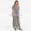 2016 Women fashion dress OEM service top quality stripe prom maxi dress D296