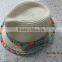 certificated paper braided promotional folding straw hat with belt buckle