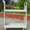 High-Quality Double Sided Mobile Steel Book Cart With Wheels for School and Public Library