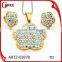 Jewelry Factory Wholesale Women Jewelry Earrings Colored Rhinestone Jewelry Set
