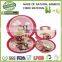 hot selling bamboo children dinnner sets,5pcs snail kids dinner sets                        
                                                Quality Choice