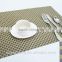 dishwasher safe placemats/cheap placemats/woven pvc placemats for restaurants