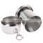 outdoor camping stainless steel retractable portable cup with 3 sections