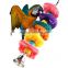 Newest Colorful Loofah Sponge Pet Bird Parrot Cage Macaw Cockatoo Cockatiel Conure Handmade Toy Plant Fibre Parrot Chew Toy