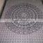 round mandala black white printed elephant tapestry