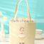 2016 Lovely Girl Striped Design Canvas Lunch Bag for Girl