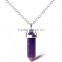 Girls and boys fashional hexagon prism crystal pendant necklace                        
                                                Quality Choice
