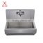 Commercial Wall Hung hospital Stainless Steel hand Washing Trough medical surgical scrub sink with sensor taps