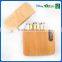 promotional design mini kids color pencil set wood condiment box with sharpener