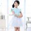 2016 New model gril dress colour combination suits chikdren girl summer dress