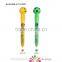 Rubber grip plastic ball pen with led light