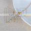 Best selling fashion zinc alloy gold plated crystal starfish pendant