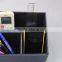 Manufactory direct supply pu/genuine leather customer desk storage box, pen holder with customer design
