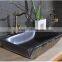 2016 new design black stone sink for bathroom