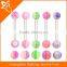 Wholesale straight tongue bars rings high quality resin colorful tongue rings for young