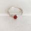 Natural red onyx Gemstone Sterling silver Ring