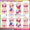 colorful abstract printed nylon spandex swimwear fabric