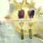 Amethyst Kyanite & Citrine Rough Gemstone Earrings, 925 Solid Sterling Silver Earrings, Dangle Designer Earrings