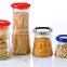 High quality competitive price pasta storage jar with color lid