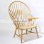 Country Style Windsor Solid Wood Chair Natural Dining Room Chair Home Kitchen
