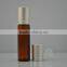 4ml 6ml 8ml 10ml clear glass roll on bottle with stainless steel roller