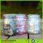 Foodgrade Transparent Colorful Storage Glass Jars With Hinged Lid